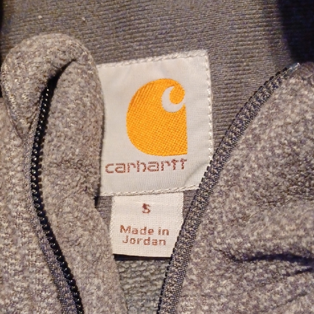 Carhartt Charcoal Full-Zip Fleece Jacket - Picture 3 of 4